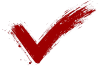 Red checkmark splash graphic